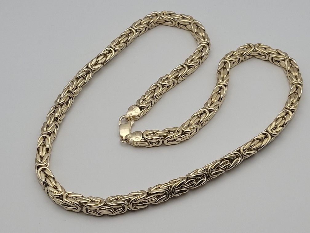 Nowy złoty łańcuszek złoto próby 585, splot królewski Szerokość 6.9 mm