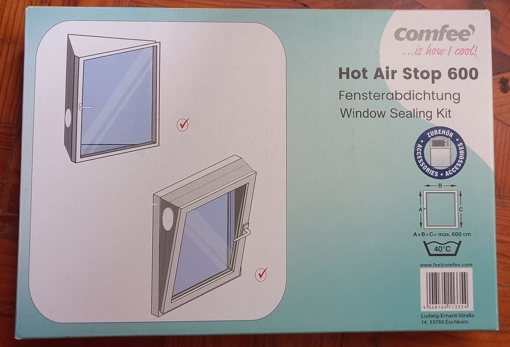Isolamento/Vedação Janela Ar Condicionado portátil Comfee NOVO