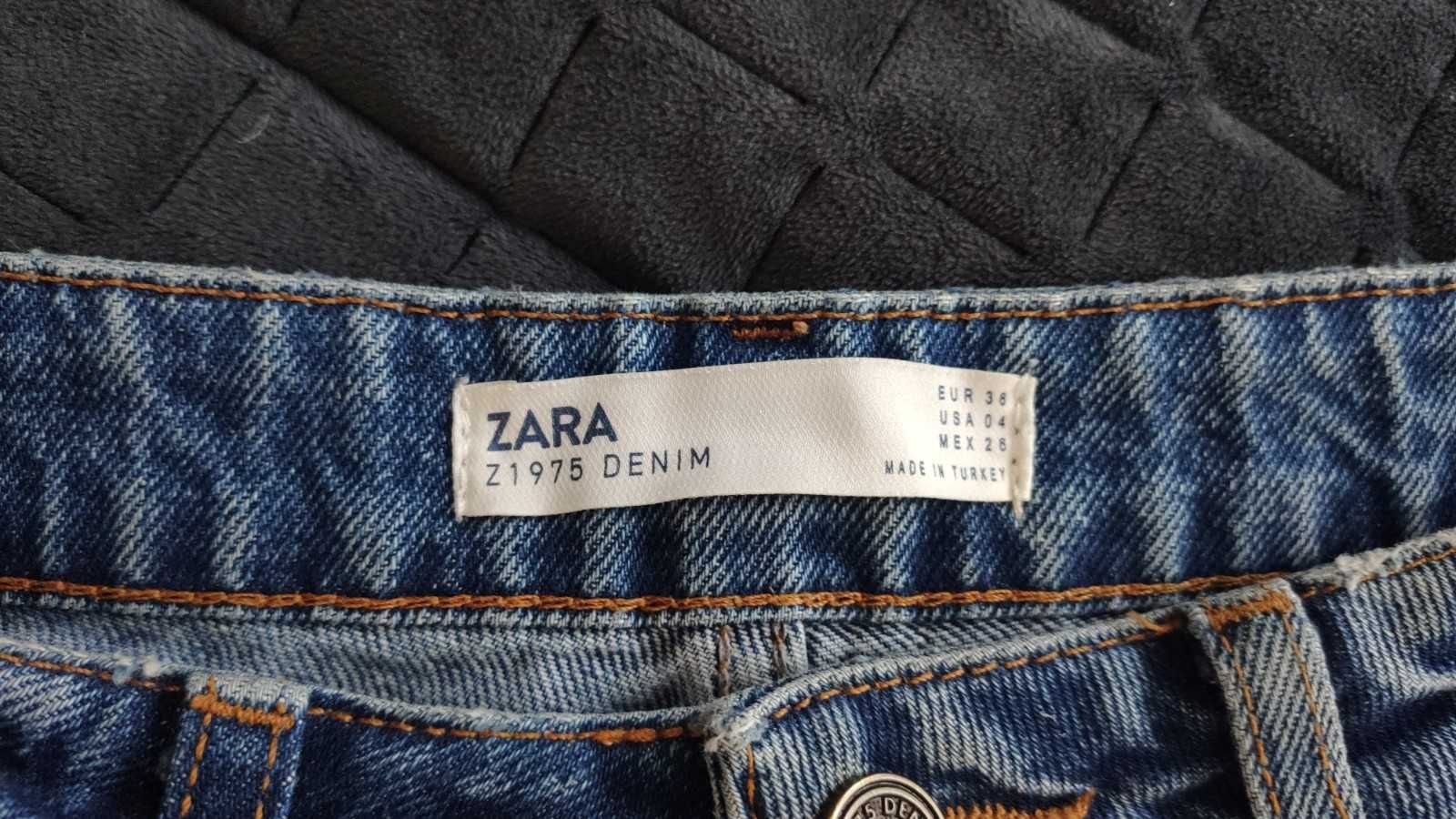 ZARA krótkie spodenki denim/dżins rozm. 36 - wysoki stan