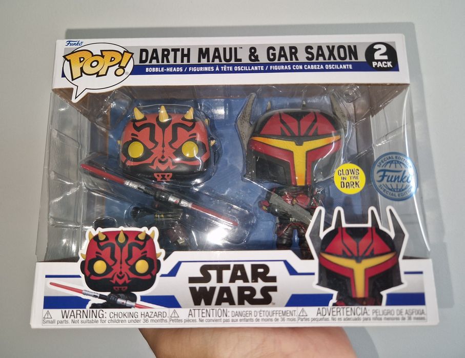 Star Wars Darth Maul & Gar Saxon Glow Funko