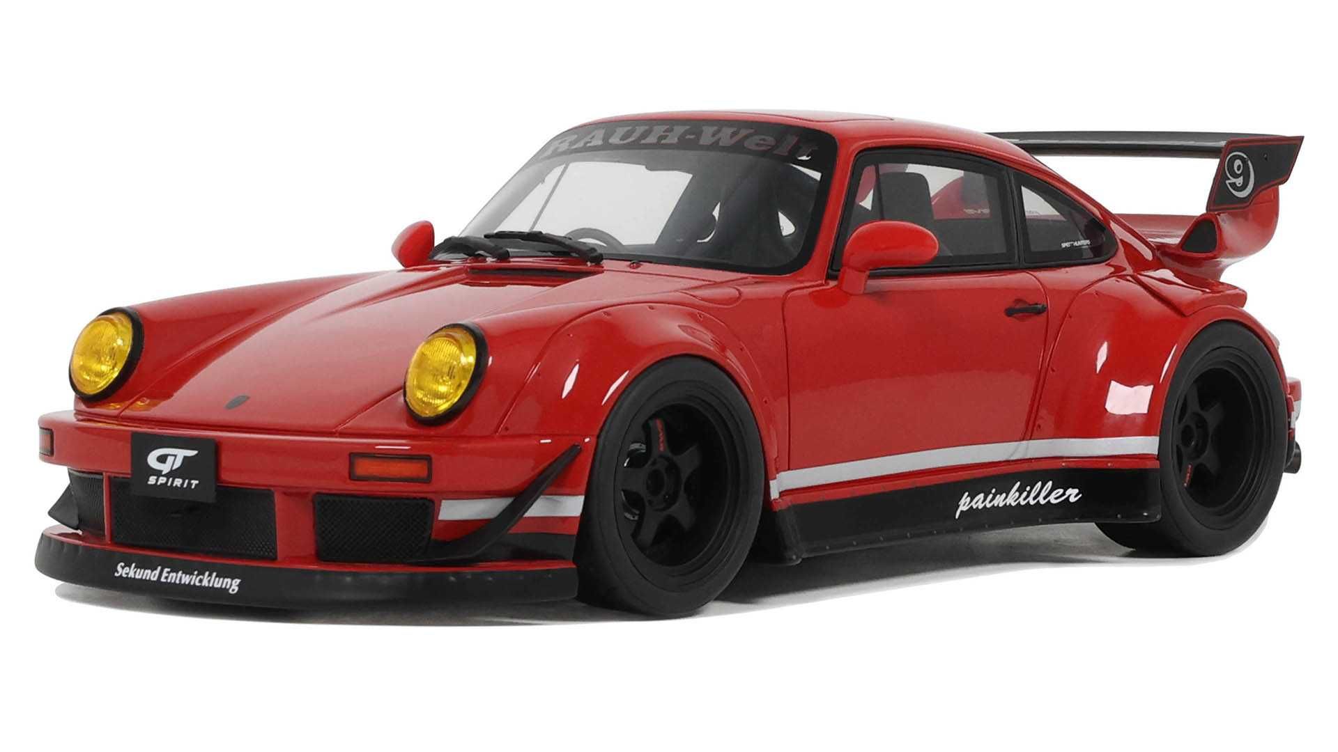 1:18 GT Spirit Porsche 911 (964) RWB Rauh-Welt Body Kit Painkiller red