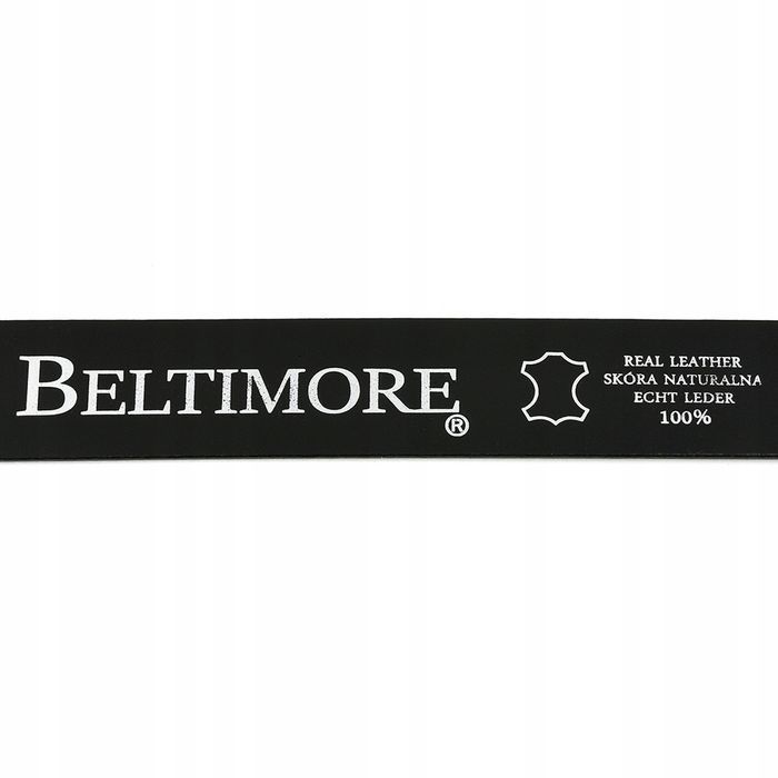 Beltimore skórzany pasek męski czarny szeroki 145 160 cm klasyczny