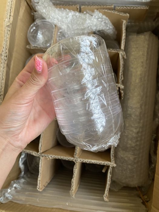 Прозорі пластикові кулі 8 см шари