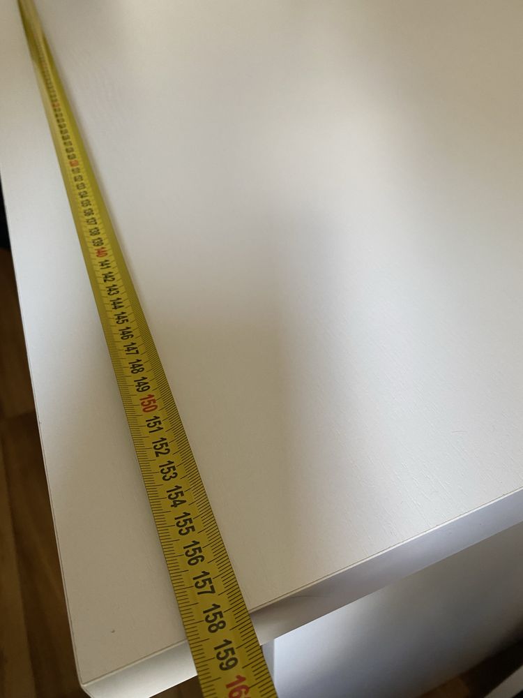 Solidne grube Biurko IKEA - białe 160 cm x 65 cm x 80 cm, grubość 3,3