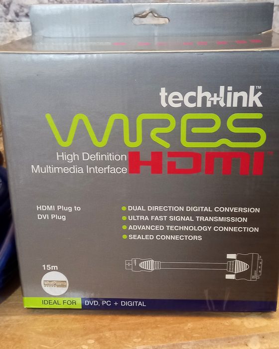 Продам кабель HDMI–DVI Techlink™ 15 м — новый, качественный