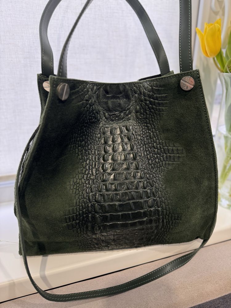 Жіноча сумка Laura Biaggi нова оригінал натуральна шкіра замша