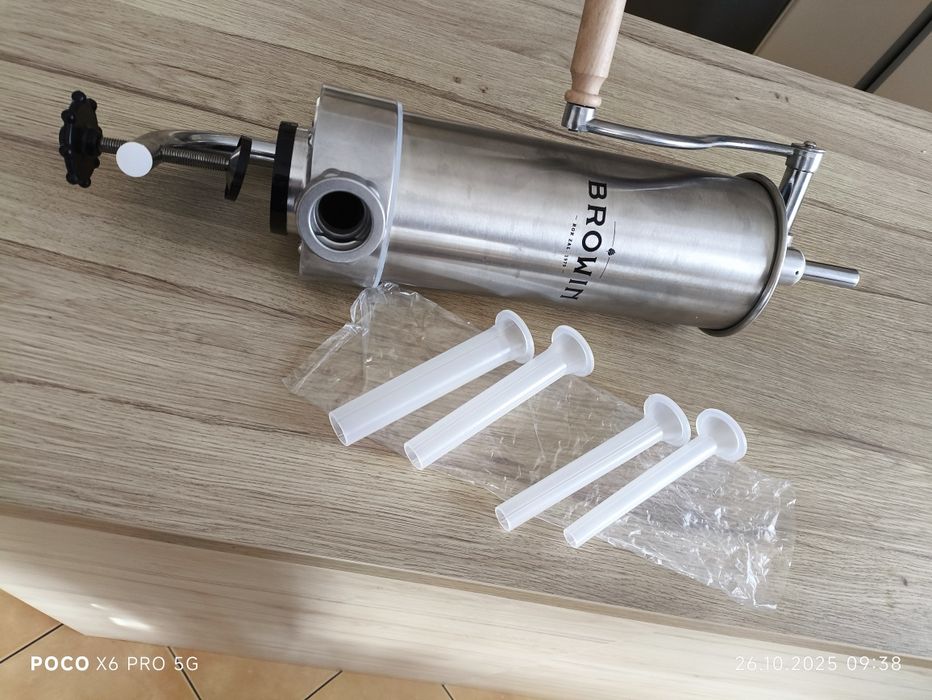 Nadziewarka do kiełbasy chromoniklowa stalowa