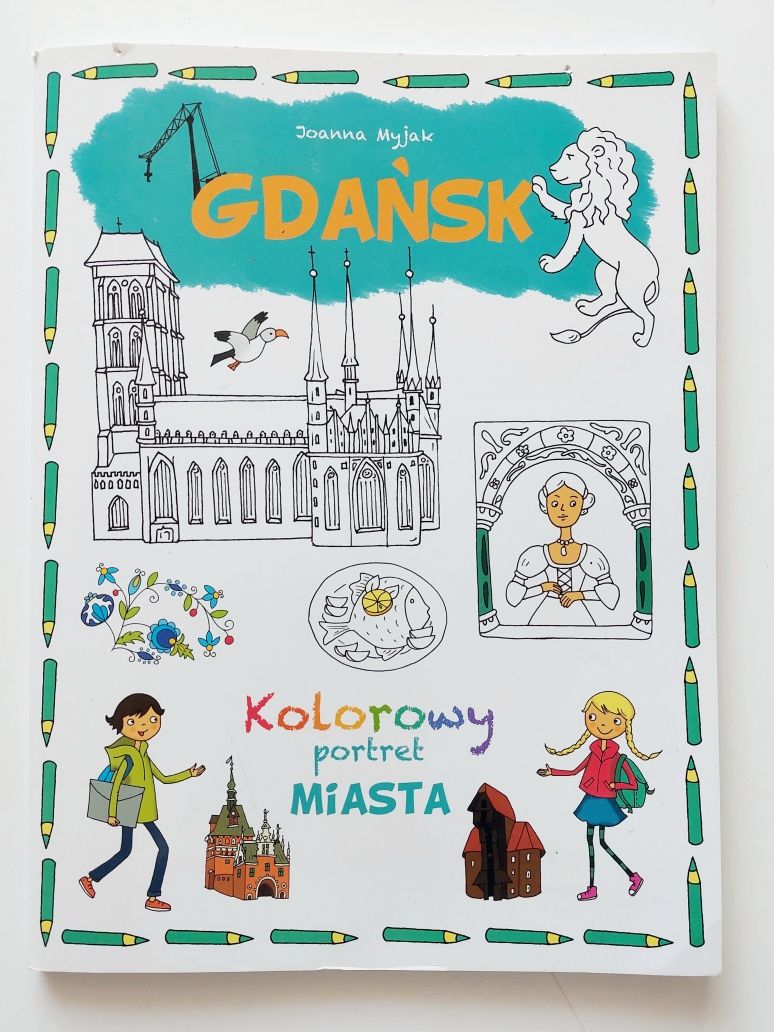 3 kolorowanki Gigant kolorowanka Polska miasta  Gdańsk łamigłówki mapy