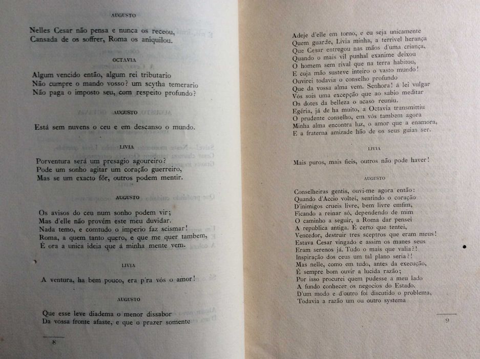 O sonho de Augusto. Traducção do Poema de Alfredo Musset, 1910.
