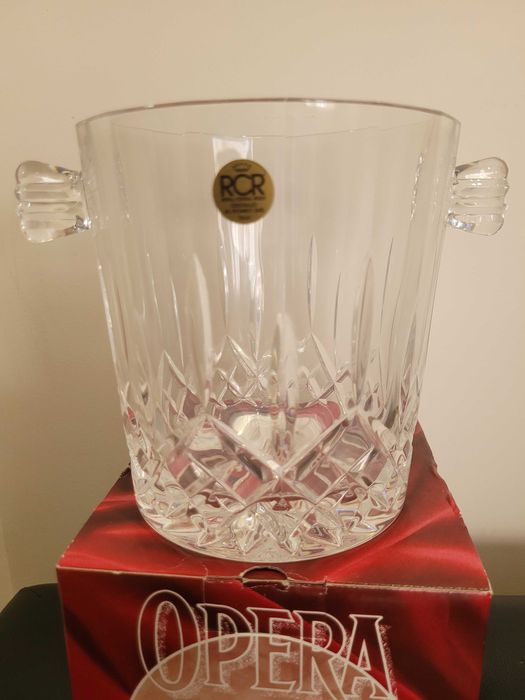 Balde de gelo cristal lapidado . Novo com caixa