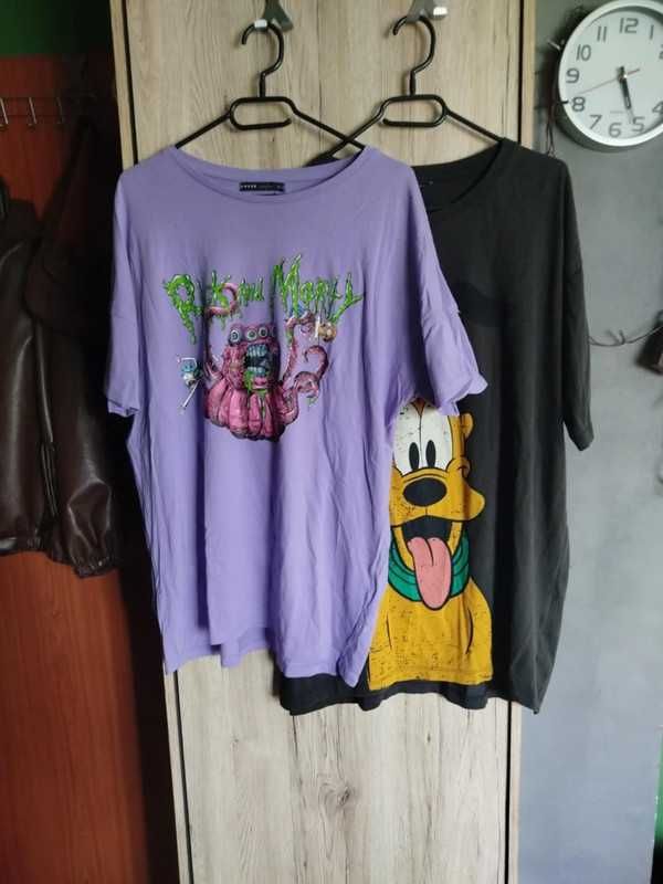 T-shirt tshirt pluto ricky morty baggy oversize mickey paka zestaw top