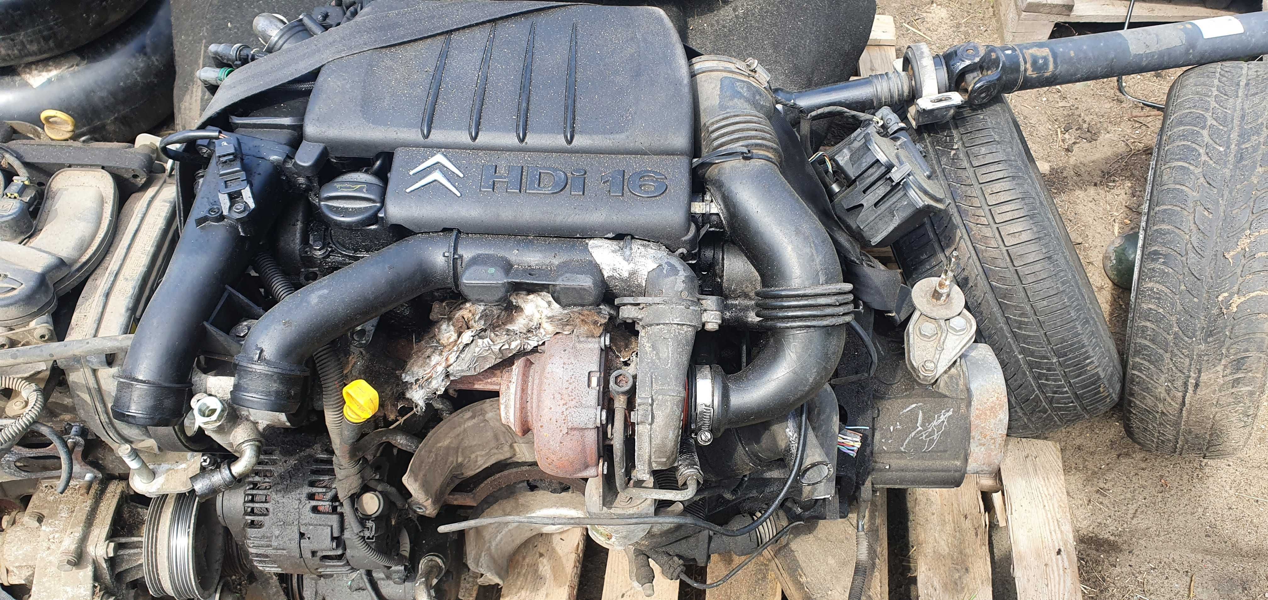 silnik 1.6 hdi 8hz citroen xsara pugeot 207 ford  w aucie 9hz 9hs 9hy