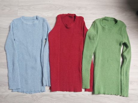 3 x sweterek bluzka prążek XS
