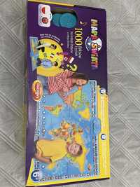 Zabawka edukacyjna Mapa świata interaktywna język PL i Ang 90x60