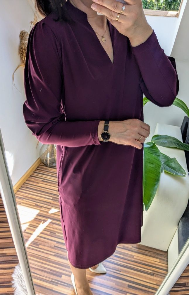 Włoska nowa sukienka z metką biurowa elegancka 38 M 40 L