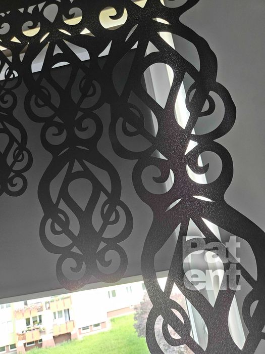 Firana panele ekranowe 60x100 cm żakardowe 2 sztuki na okno czarne