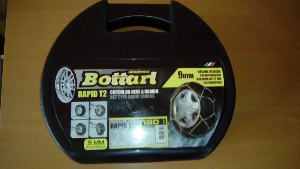 Łańcuchy śnieżne / śniegowe Bottari Rapid 9mm, KN70... Komplet. NOWE!