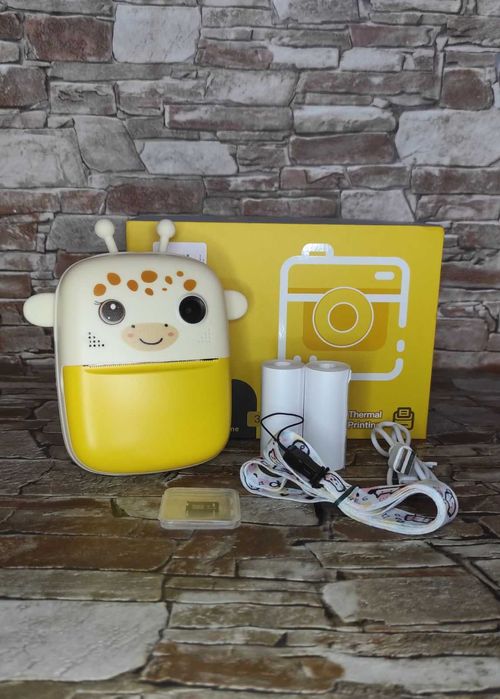 Дитячий фотоапарат S6 Жирафа / Миттєвий друк / Карта пам'яті 32 ГБ