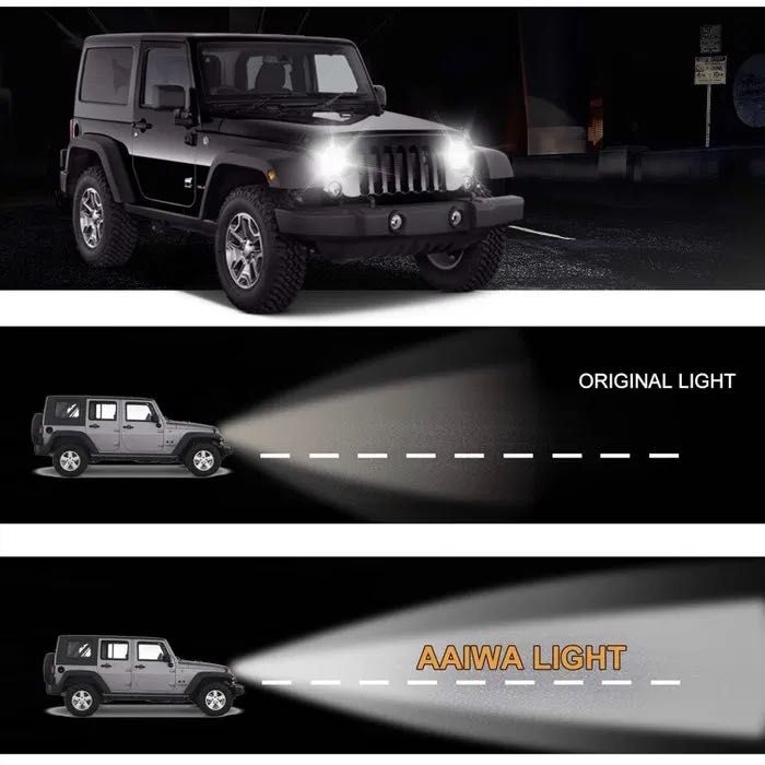 Faróis Ópticas Angel eye led para Jeep wrangler jk Patrol HOMOLOGADOS