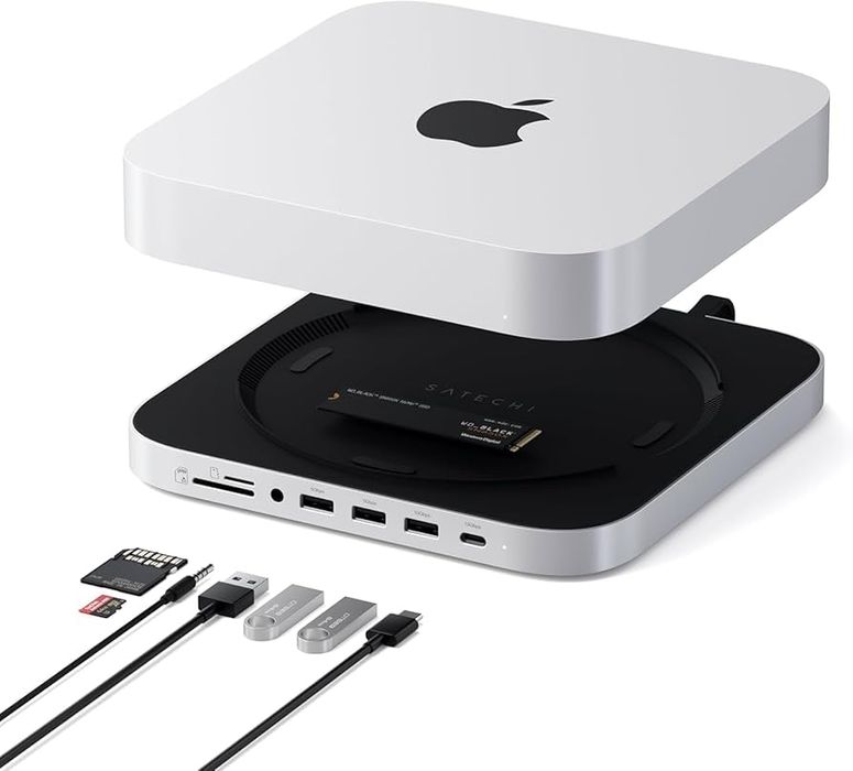 USB-C хаб Satechi для Mac mini M1/M2, фронтальні порти  (2533)