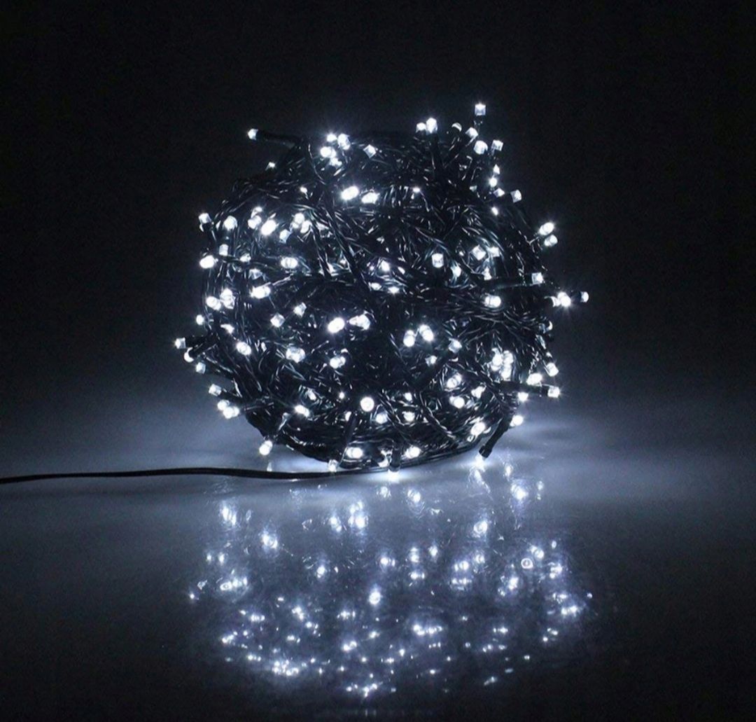 Lampki Choinkowe   Bialy ZIMNY Światełka  500 LED