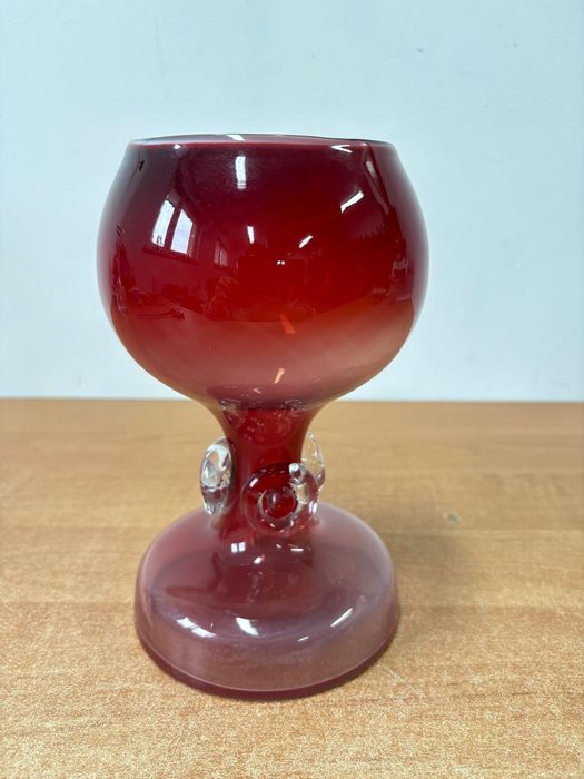 Unikatowy wazon kielich proj. Słuczan-Orkusz Huta szkła Tarnowiec