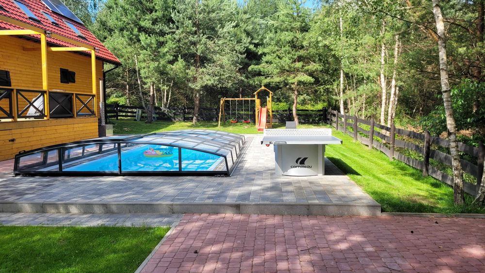 Dom letniskowy dla 11os. z podgrz. basenem, balią i sauną na Mazurach