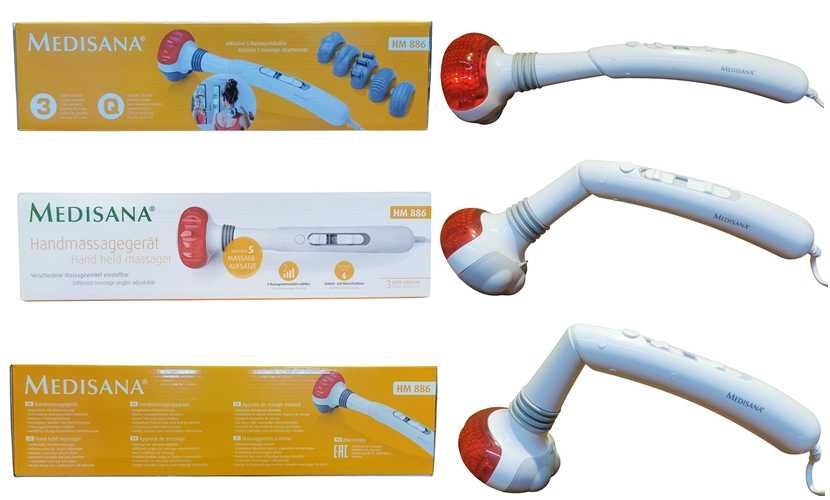 Masażer Medisana HM 886 wibracje 2 tryby + promienie + łamany 3 kąty