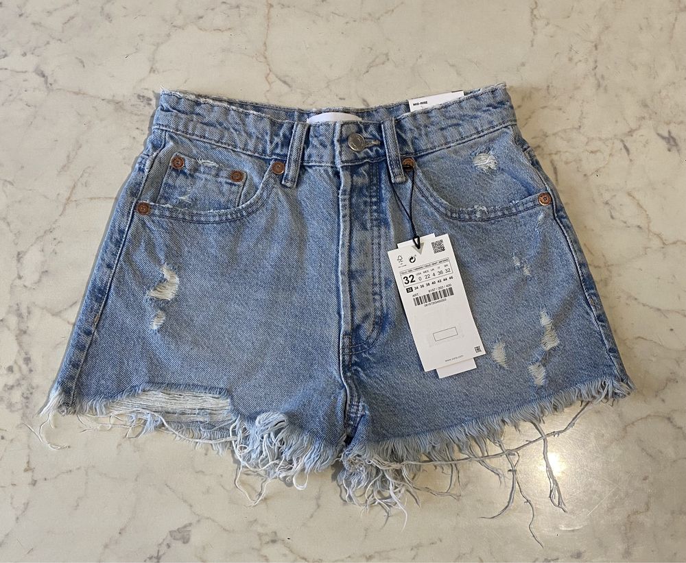 Рваные шорты Зара Zara 36