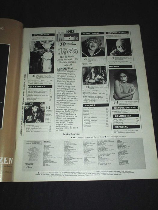 Revista Manchete 1575 Mick Jagger ET Spielberg