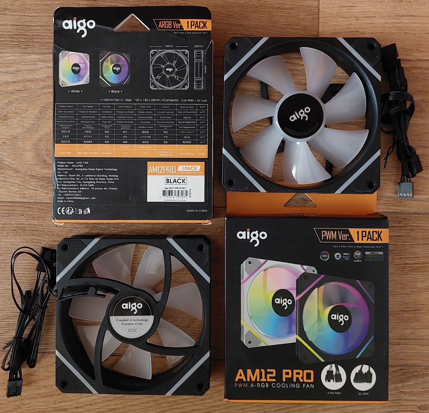Вентилятор Кулер Aigo AM12PRO АRGB подсветка 120 мм