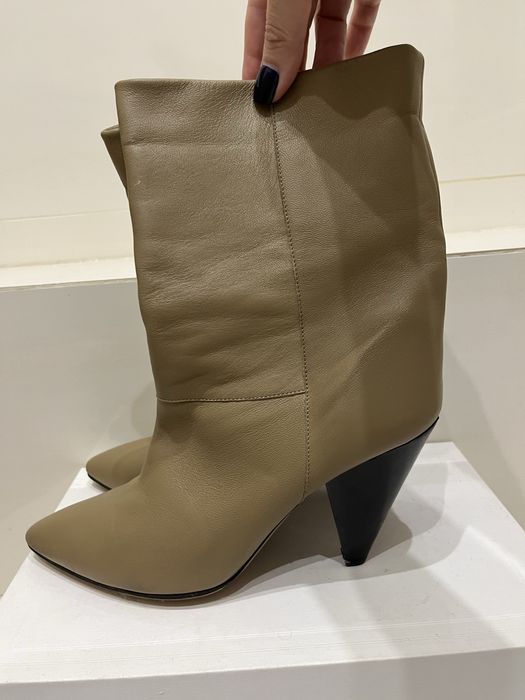 Бежевые ботильоны Isabel Marant