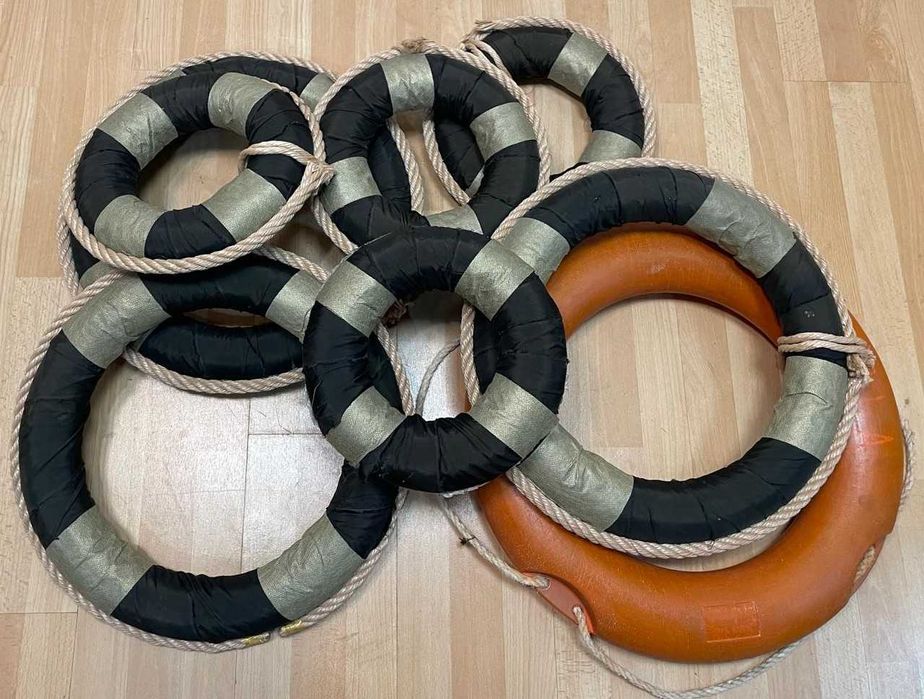 Bóias Salva Vidas, antigas, para decoração 55 cm diametro