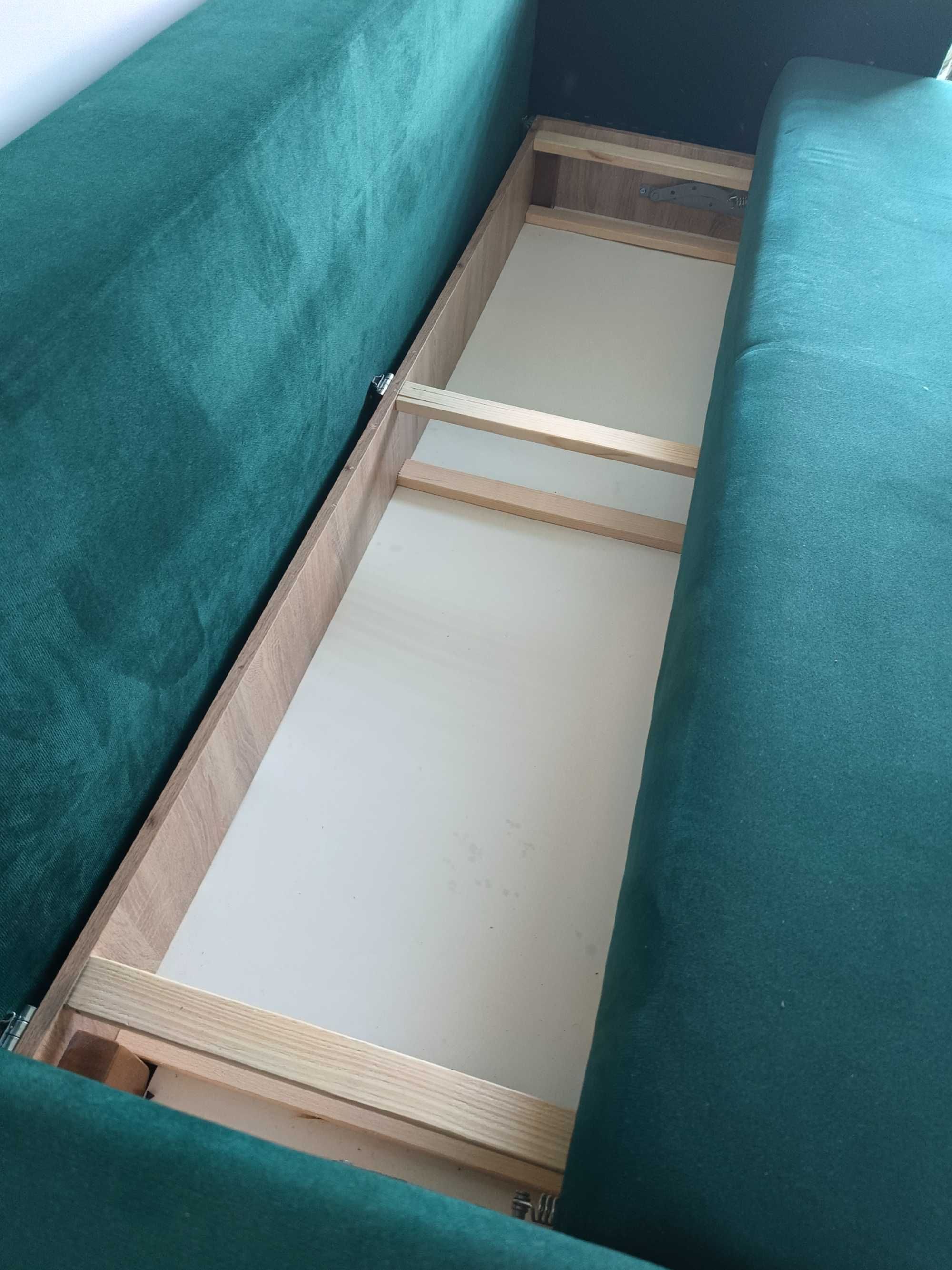 Sofa rozkładana butelkowa zieleń