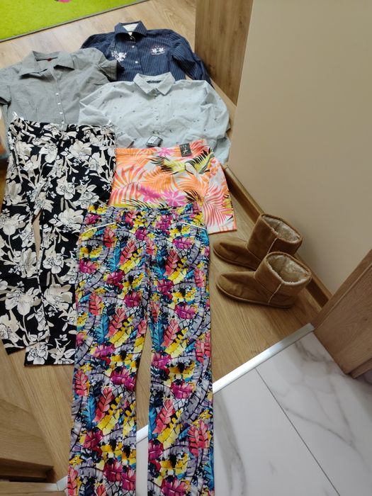 Sprzedam zestaw ubrań damskich rozmiary M, L, XL buty 38