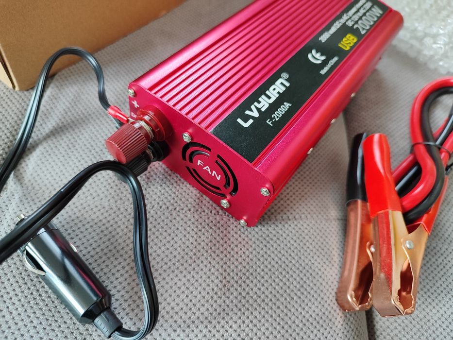 Falownik inwerter 2000W 12V DC na 220V AC NOWY f-2000A LVYUAN