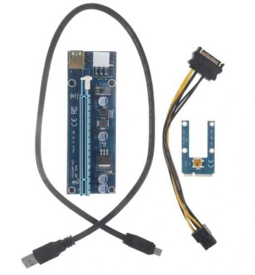 ZEWNĘTRZNY GPU do Laptopa riser card PCI-E 1XTO 16X