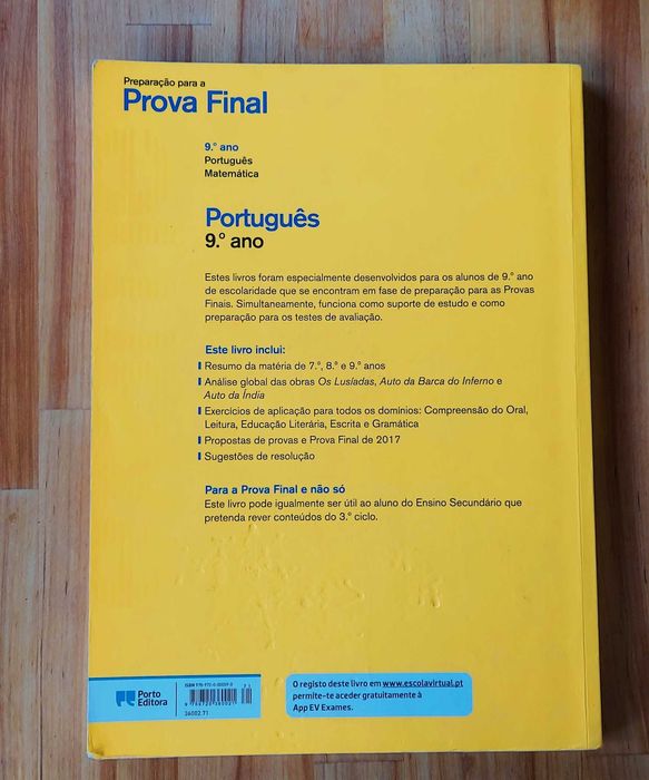 Livro de Preparação para Prova Final de Português de 9º ano