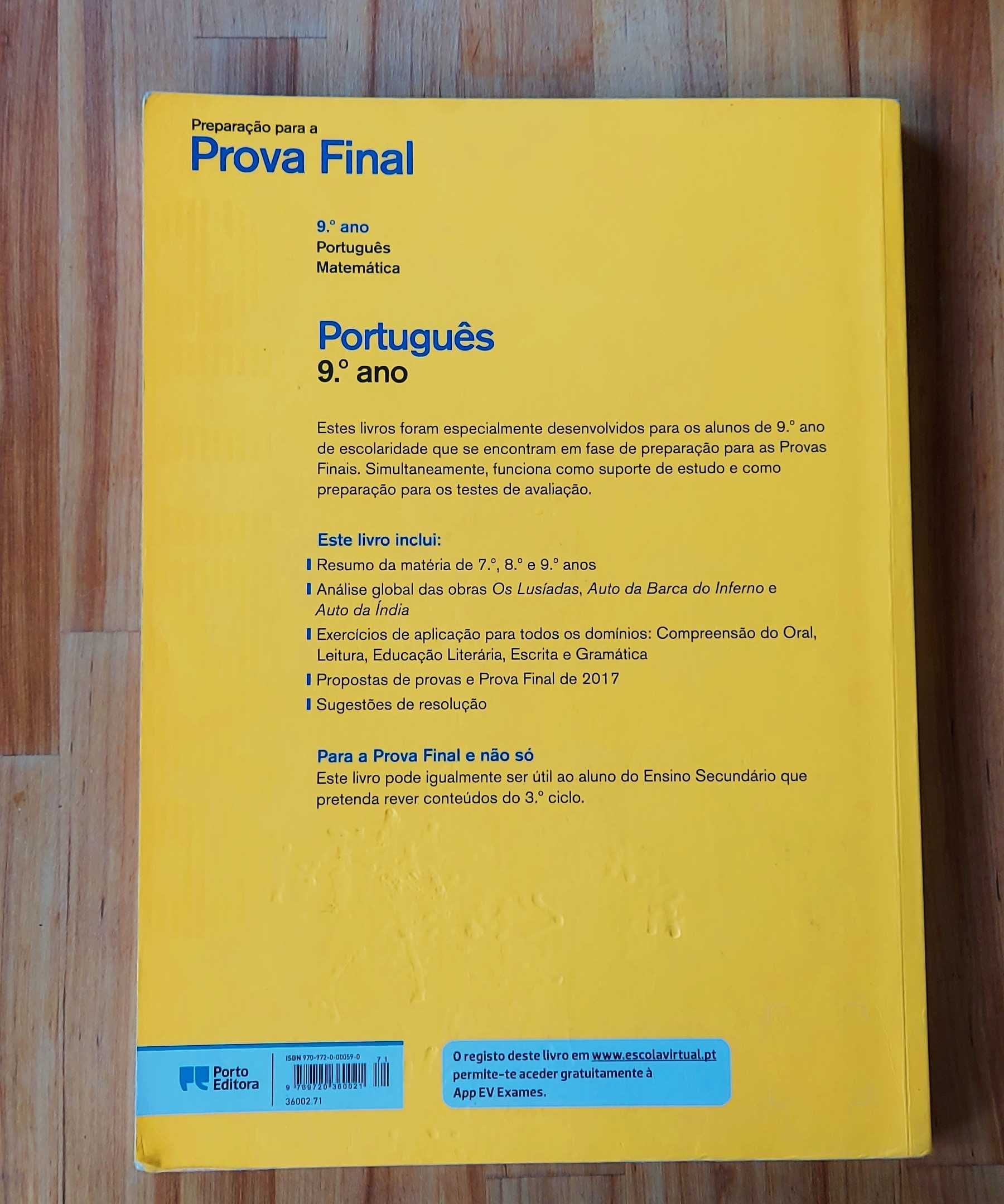Livro de Preparação para Prova Final de Português de 9º ano