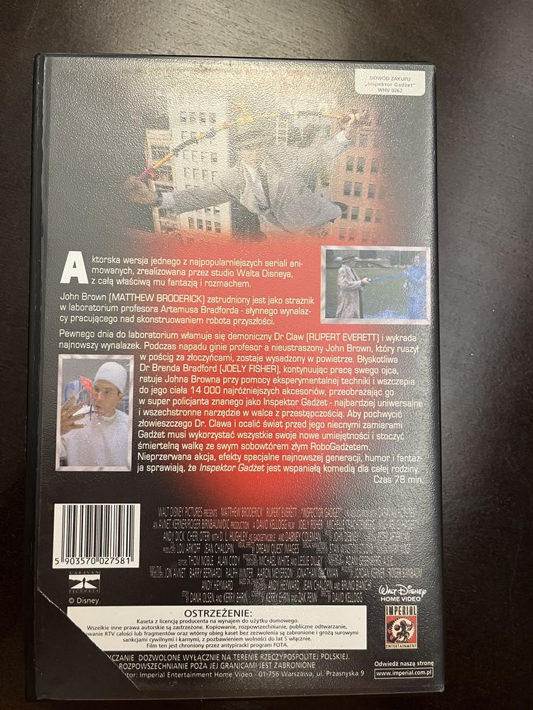 Inspektor gadżet film VHS