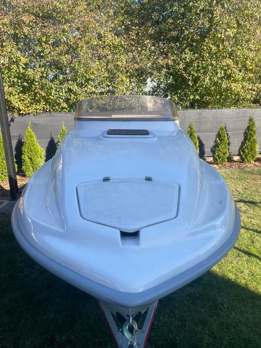 Łódź kabinowa łódka motorowa wędkarska fiord 425 + silnik zaburtowy