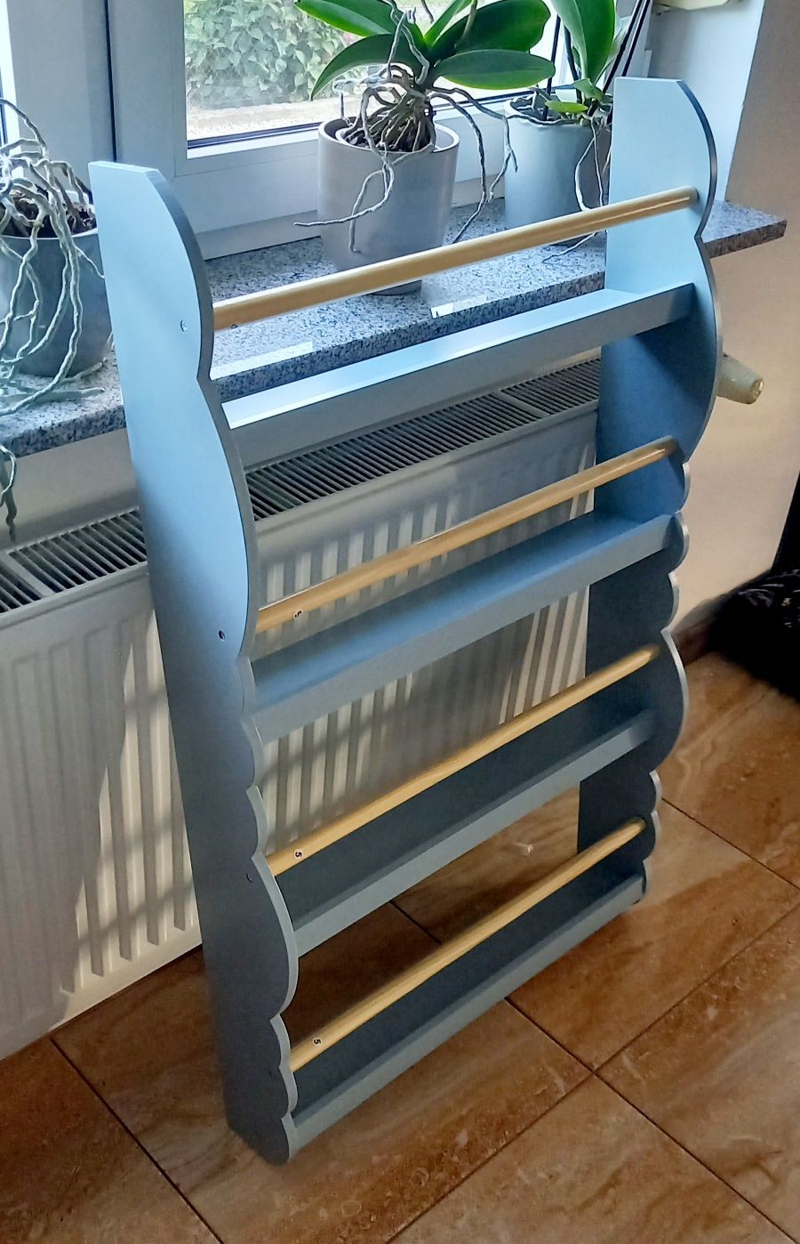 Nowa PIĘKNA półka ścienna na książki organizer stojak 4 poziomy