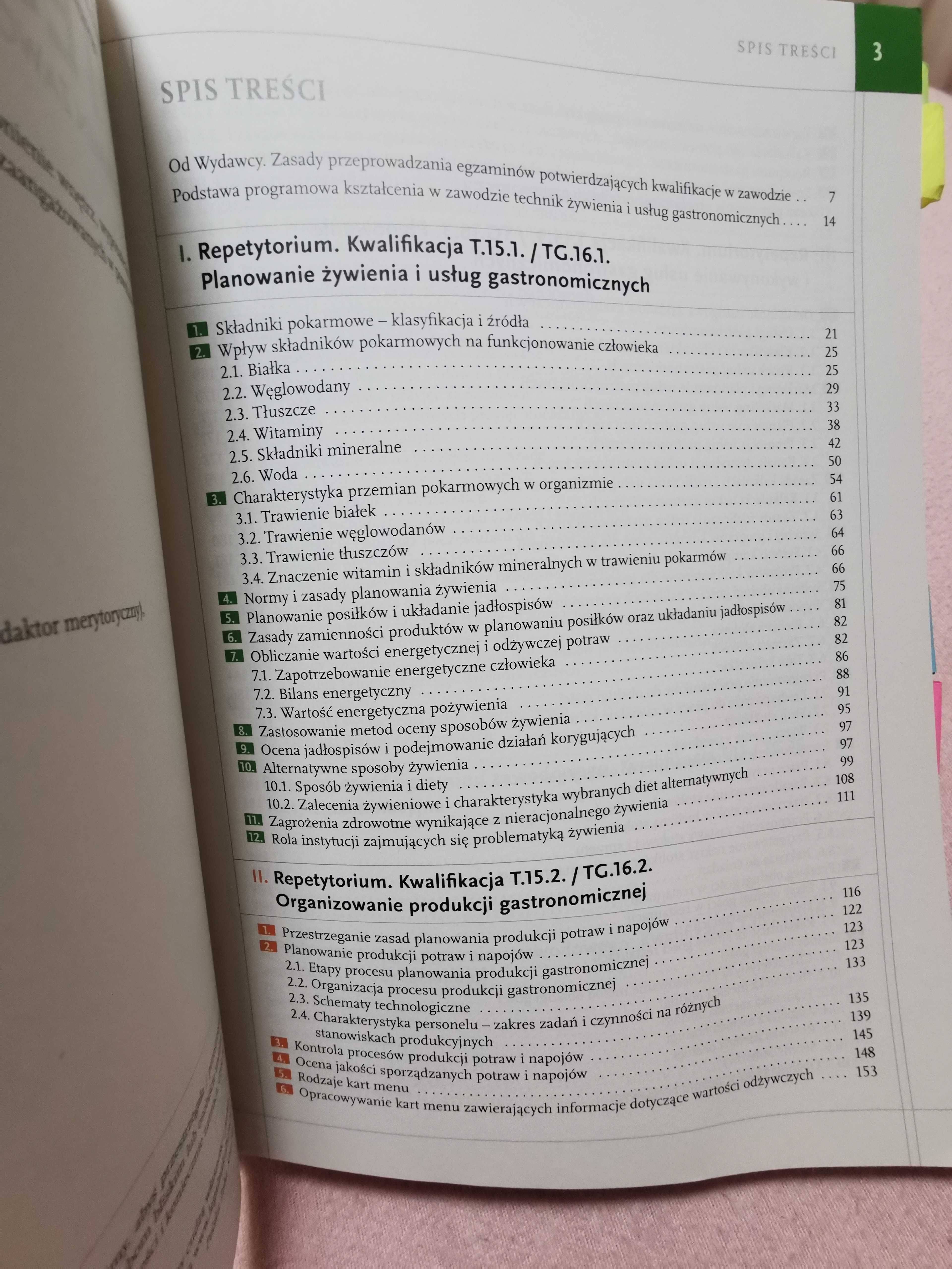 Repetytorium, Technik żywienia i usług gastronomicznych t.15/tg.16