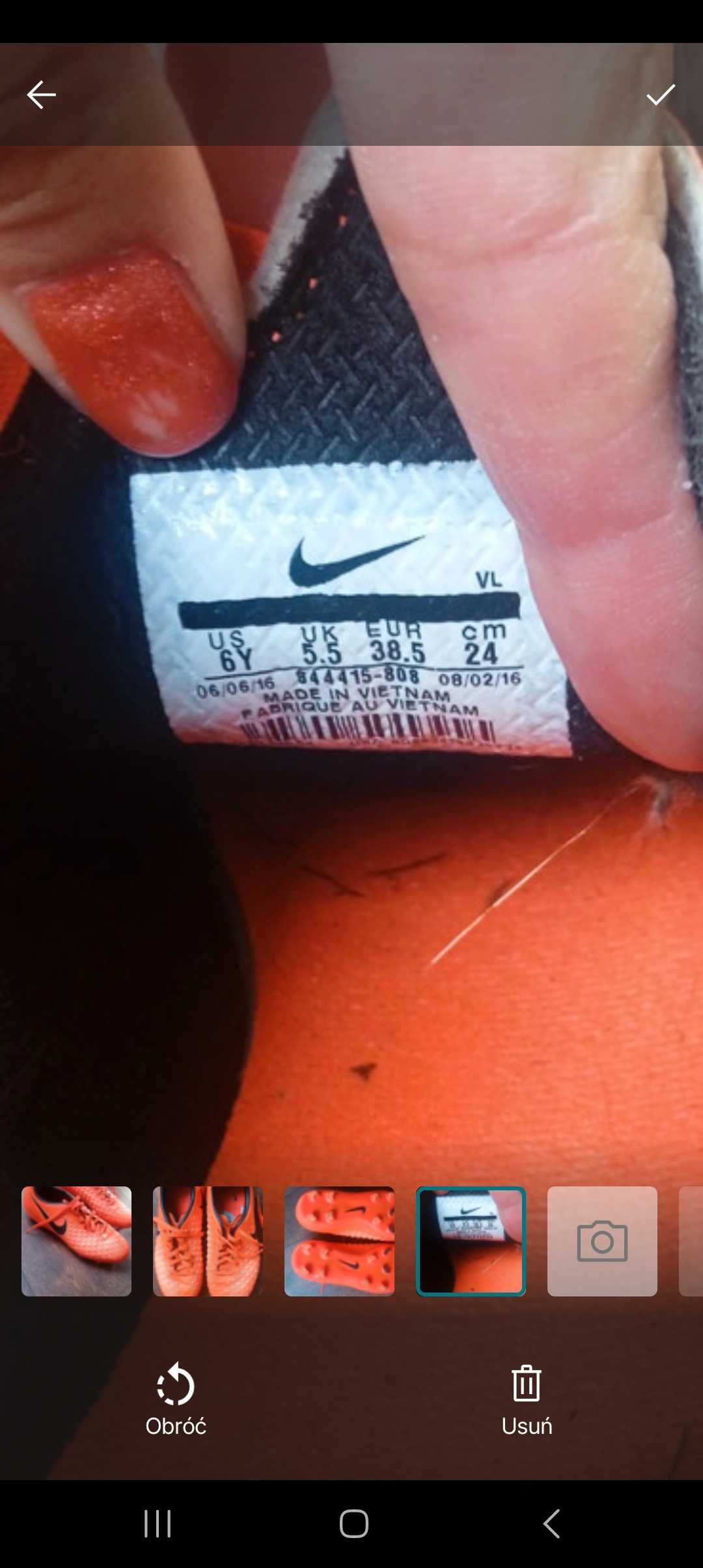 Trampko korki, buty do gry w pilke nożną Nike rozmiar 38