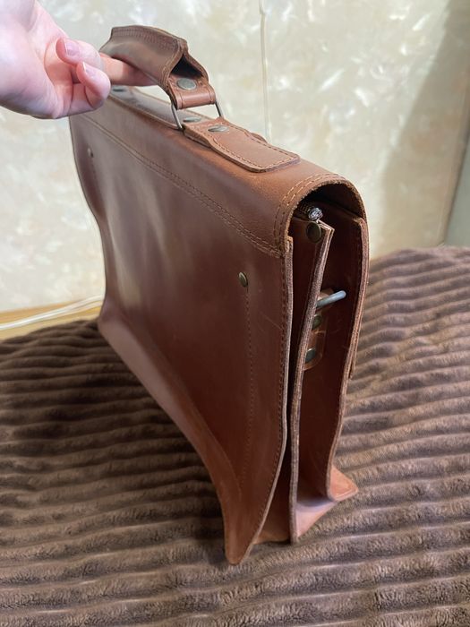 Чоловічий шкіряний портфель mastak