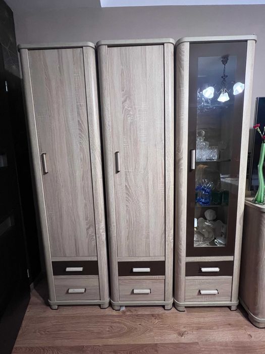 Duży zestaw mebli do salonu Dąb Sonoma