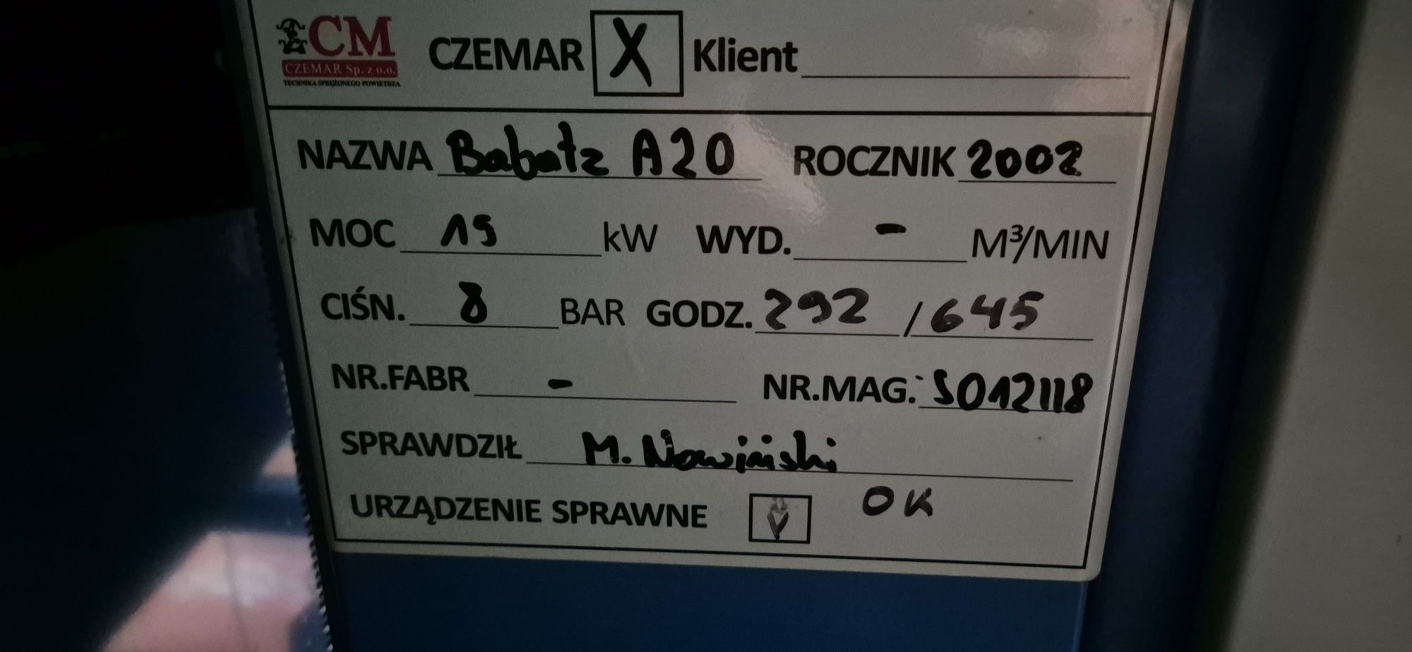 Sprzedam kompresor śrubowy