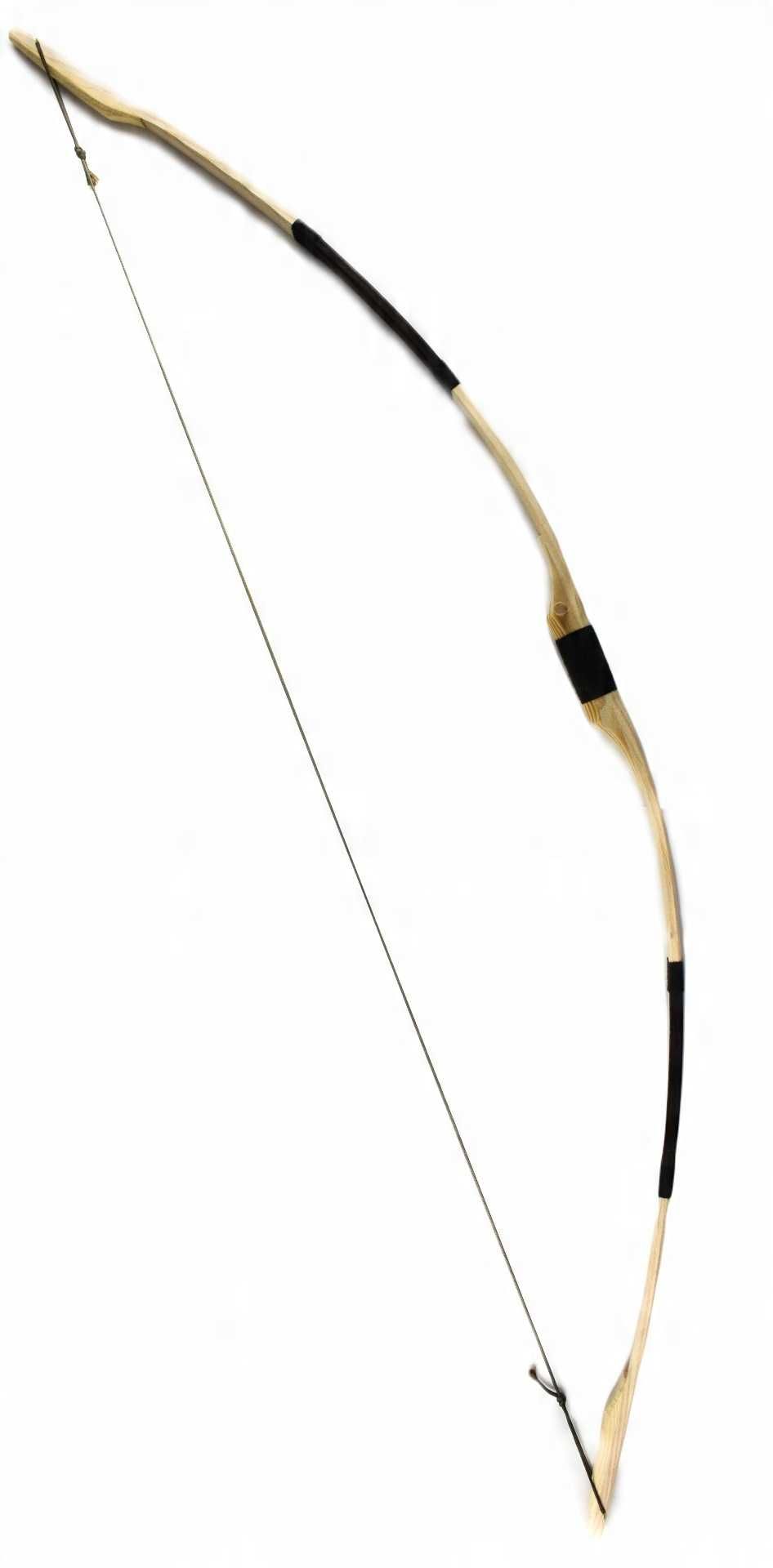 Łuk drewniany 115cm kołczan 3 strzały tarcza zestaw łuczniczy brązowy