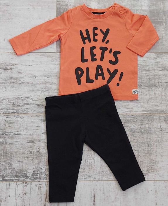 Zestaw Bluzka+Legginsy F&F 62cm 0-3m-cy