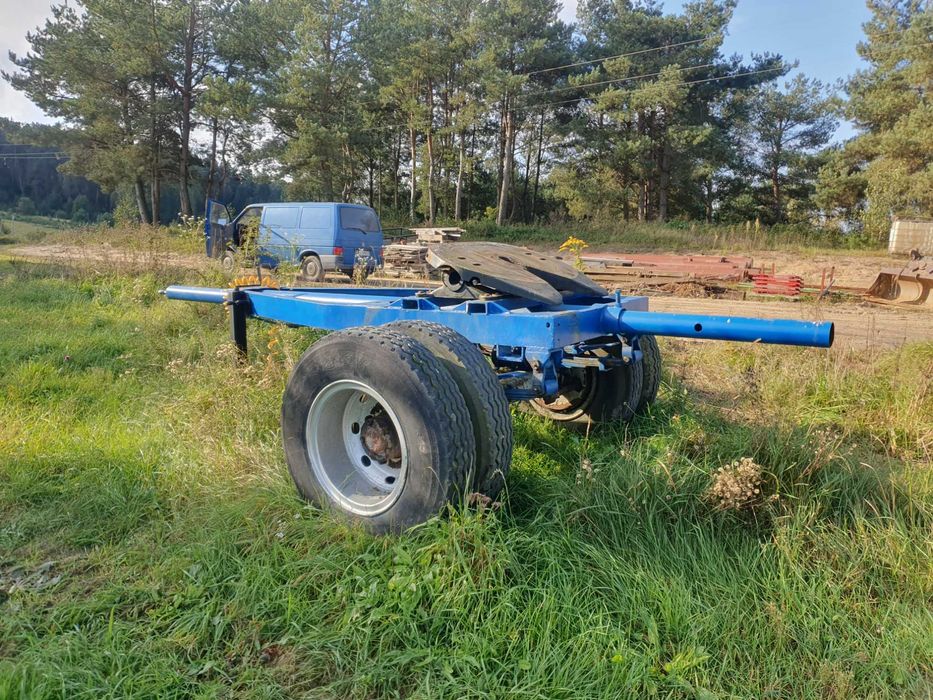 naczepa niskopodwoziowa + ciagnik + wozek dolly